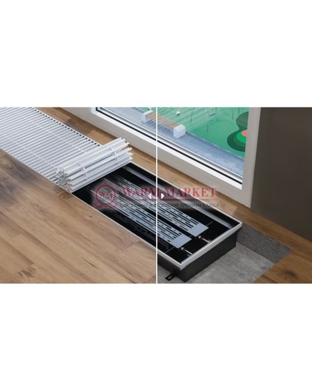 Внутрипольный электрический конвектор Vitron ВКЭ.90.300 без вентилятора шириной 300 мм (без решетки)