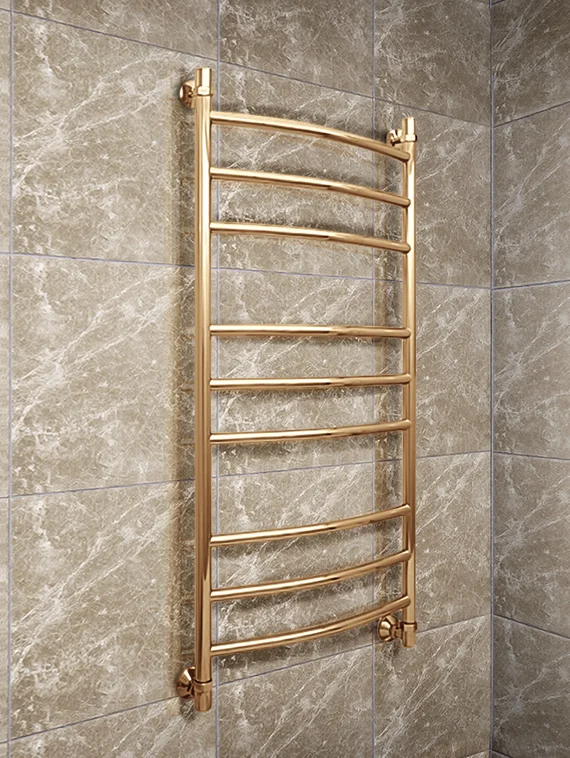 Galant  Bronze - бронзовый водяной полотенцесушитель со слегка выгнутыми перекладинами