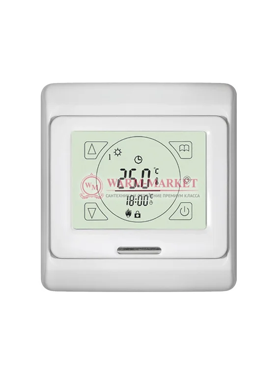 Комнатный термостат KT-200 с сенсорным управлением для внутрипольного конвектора Techno белый