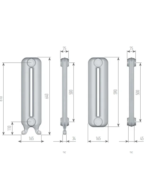Exemet Queen 500 - чугунный дизайн радиатор
