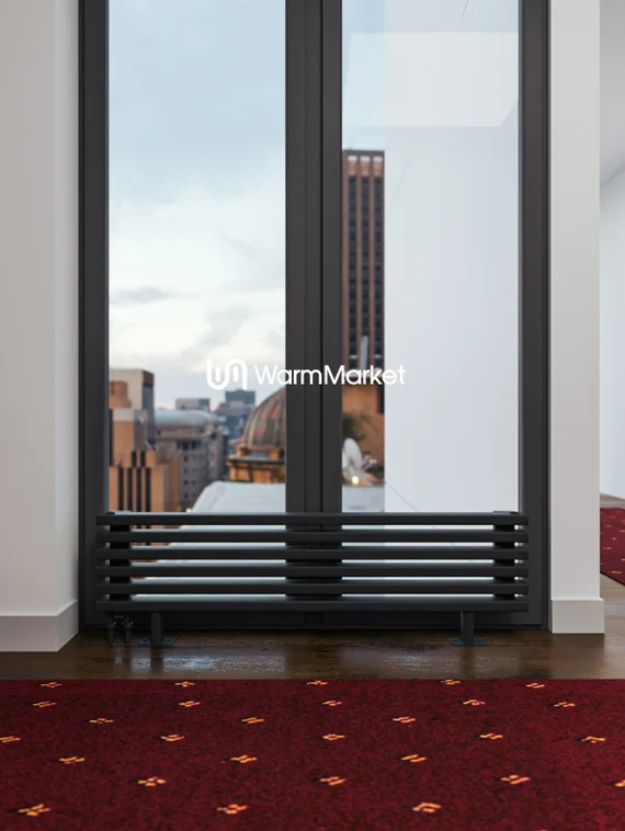 Bareng Select ZN 2500 - напольный трубчатый радиатор шириной 2500 мм, нижнее левое подключение