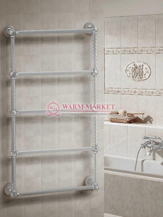 Полотенцесушитель Warmer Vintage в ретро стиле 1000х500 мм, 5 перекладин