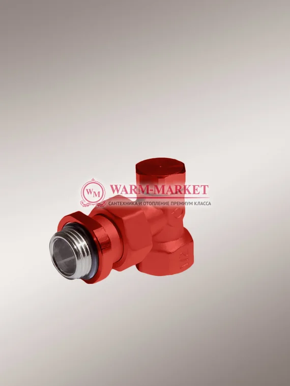 Purmo вентиль перекрывной угловой ½ МТВ 133 красный