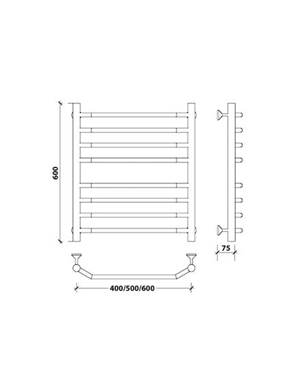 Водяной полотенцесушитель Secado Агата 4 из нержавеющей стали