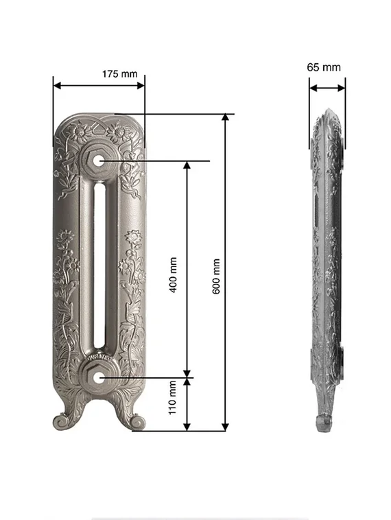 Guratec Diana 590/05 AntikGold - чугунный дизайн радиатор