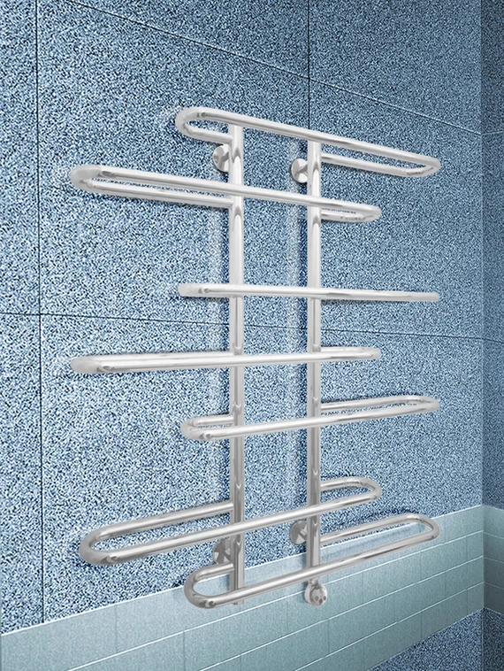 Furror ELE- электрический полотенцесушитель с перекладинами направленными в разные стороны белого цвета