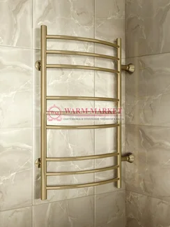 Warmer B Classic 700х500х500 - 9 перекладин полотенцесушитель с боковым подключением, античная бронза