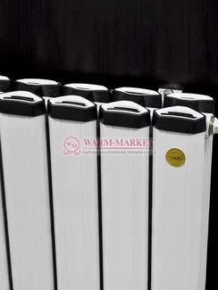 Горизонтальный дизайн радиатор Anit Pioneer 500 анодированный алюминий цвет белый