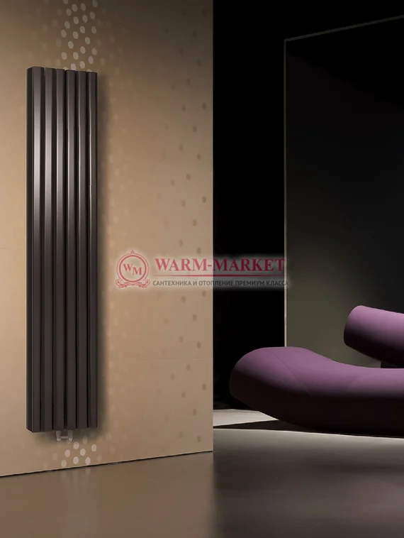 Steel V 30х60 1250 - вертикальный трубчатый дизайн-радиатор, 7 секций
