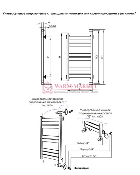 Полотенцесушитель ArtofSpace Simplex