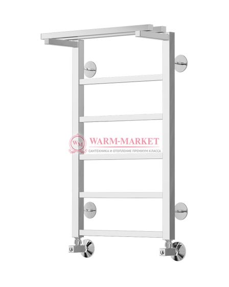 Контур П6-2 - водяной полотенцесушитель с полкой, нижнее подключение, цвет бронза