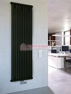 Вертикальный трубчатый радиатор Irsap Tesi RT 21800 двухтрубный, черный