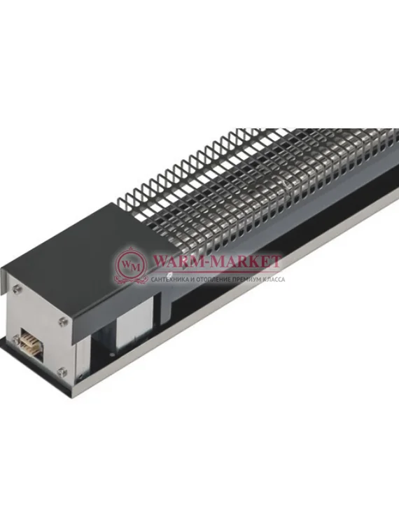 Внутрипольный конвектор Katherm QK шириной 215 мм с рулонной решеткой