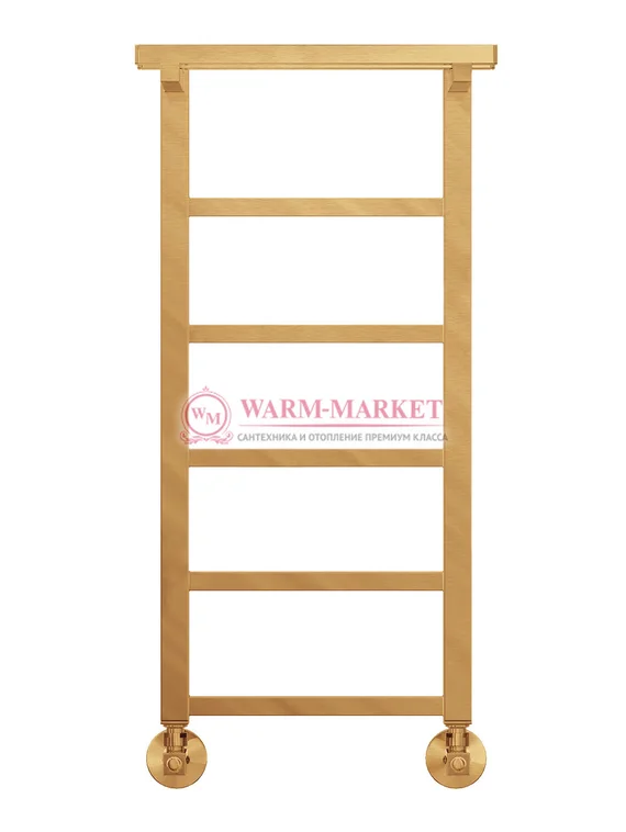 Контур П6-1 - водяной полотенцесушитель с полкой, нижнее подключение, цвет бронза