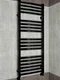 Greta  - водяной дизайн полотенцесушитель черного цвета.