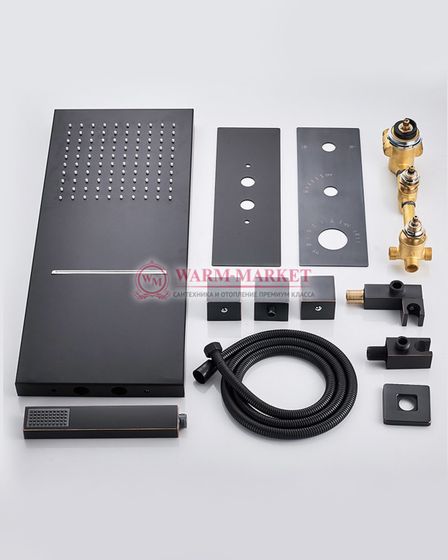Душевой комплект Warmer Black Line 500300-10D