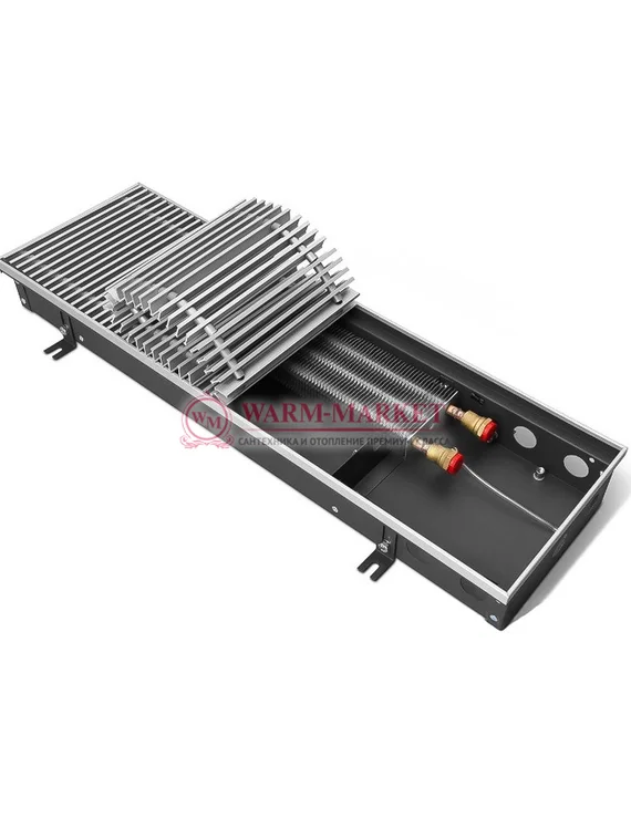 Внутрипольный конвектор Techno Usual KVZ, высота 120 мм., ширина 420 мм., без решетки