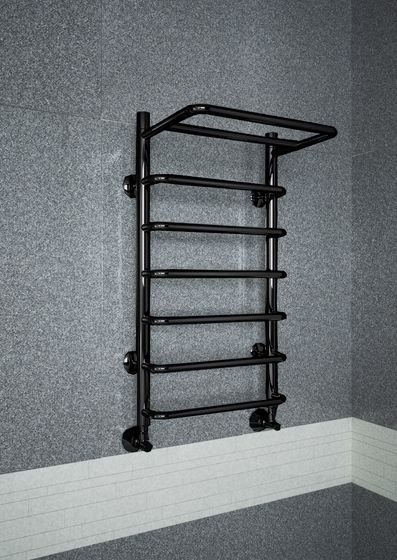 Polka - полотенцесушитель с греющей полкой черного цвета