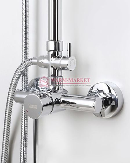 Душевой комплект со смесителем черный A12202-Bl