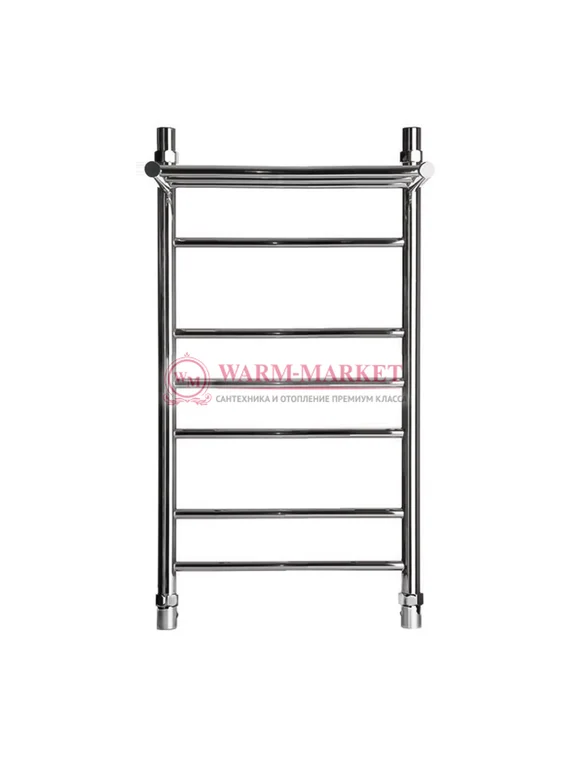 Galant 4 (прямой) - водяной полотенцесушитель с полкой из нержавеющей стали