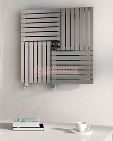 Дизайнерский полотенцесушитель из матовой полированной нержавеющей стали Keops Carisa