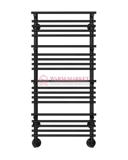 Вента Люкс П15 - водяной полотенцесушитель, нижнее подключение, черный