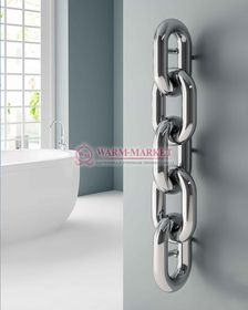 Дизайнерский полотенцесушитель из матовой полированной нержавеющей стали Link Carisa