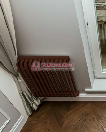 Трубчатый радиатор KZTO RS‌-2 высотой 540 мм коричневого цвета