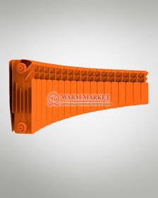 Rifar Base Flex Ral 200 - цветной биметаллический радиусный радиатор с боковым подключением