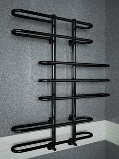 Diana Black-черный полотенцесушитель из нержавеющей стали.