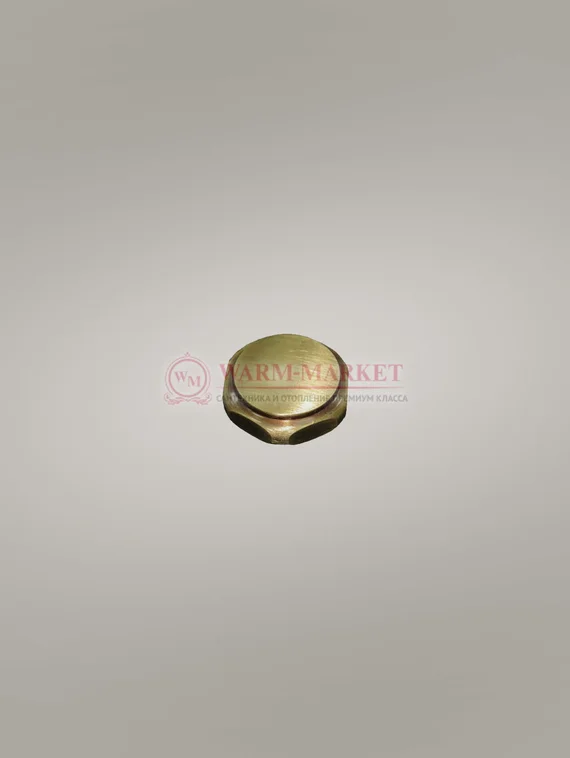 Заглушка "ретро" для подключения чугунного радиатора 1/2", бронза