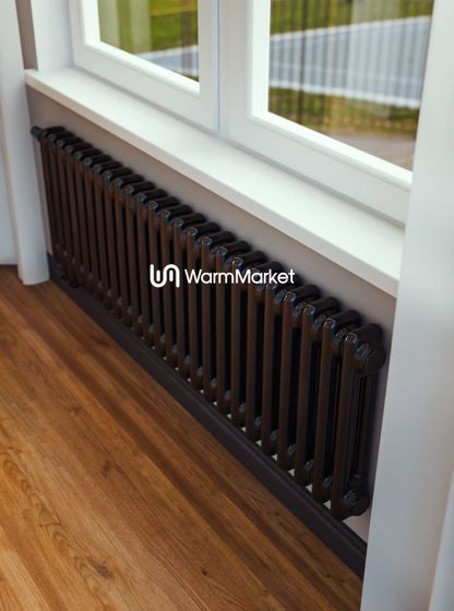 Bareng Softy 2037 - двухтрубный трубчатый радиатор высотой 370 мм, нижнее подключение с термостатикой