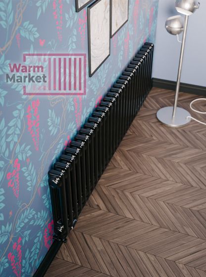 Трубчатый радиатор Solira 2037 N12 боковое подключение, антрацит (RAL 7016)