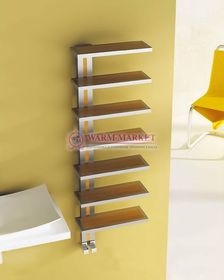 Дизайнерский полотенцесушитель из матовой полированной нержавеющей стали Woodstock Carisa