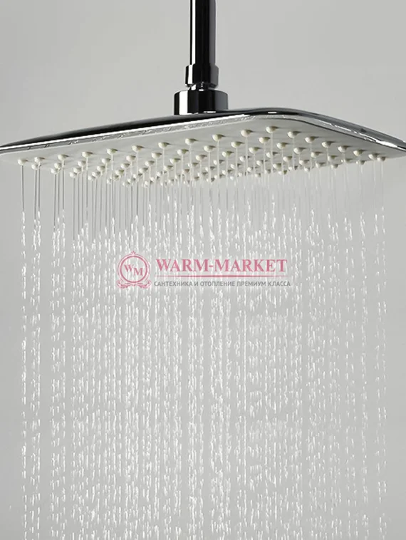 Встраиваемый комплект для душа с верхней душевой насадкой черный А12031-Bl