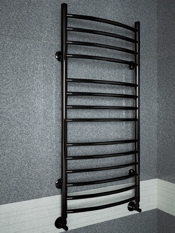 Classic Lux E - электрический полотенцесушитель черного цвета.