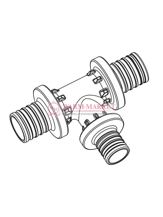 Тройник REHAU с уменьшенным боковым проходом 20-16-20 PX