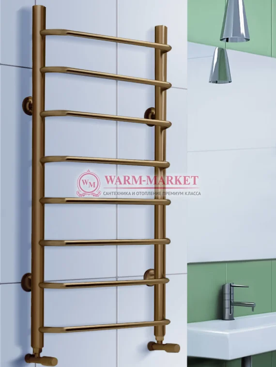Полотенцесушитель Warmer N Standart 400х800 - 8 равноудаленных перекладин, античная бронза