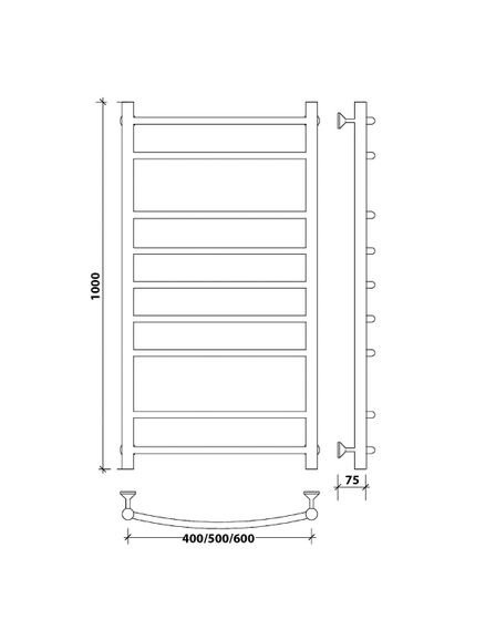 Водяной полотенцесушитель Secado Милан 2 из нержавеющей стали