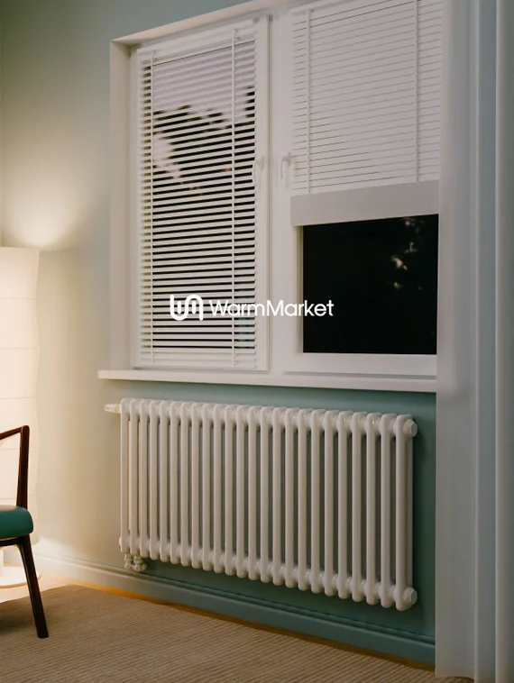 Bareng Softy 2070 - двухтрубный трубчатый радиатор высотой 700 мм, нижнее подключение с термостатикой