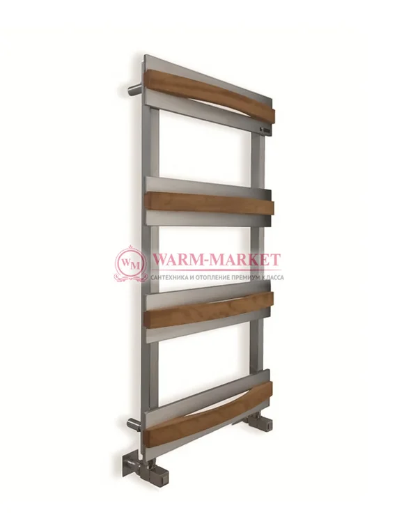 Hera Mat-дизайнерский полотенцесушитель из матовой нержавеющей стали и массива дерева