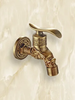 Банный кран античная бронза Retro