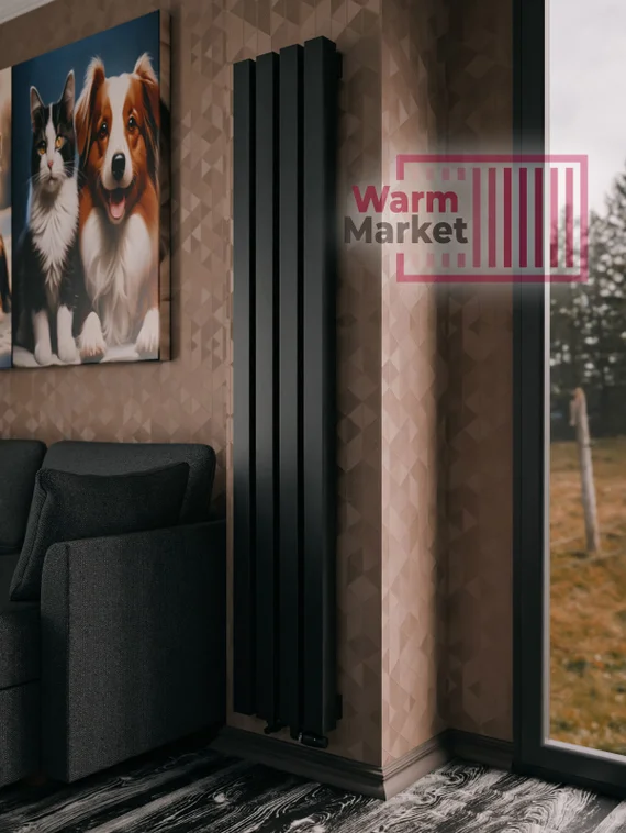 Axxinot Verde 60х60 V - вертикальный радиатор высотой 3000 мм, 5 секций