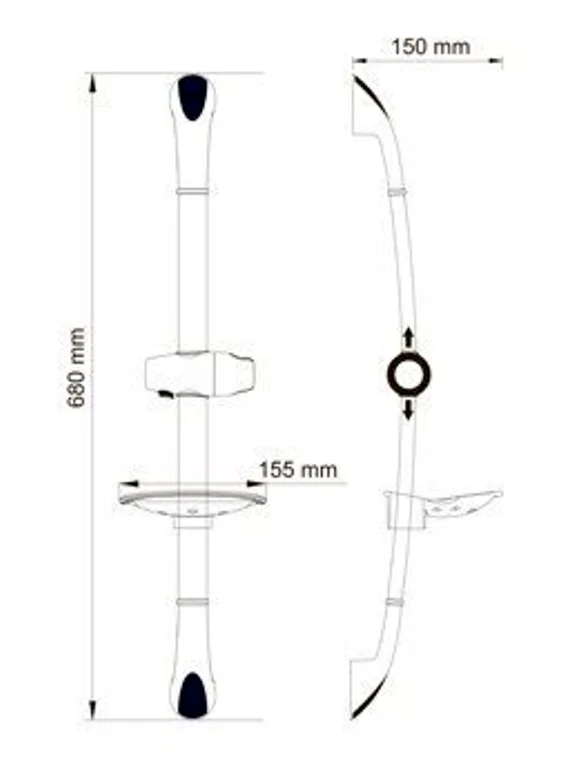 Душевой комплект черный A006-Bl
