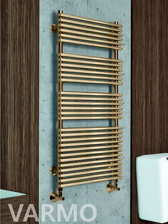 Varmo Bronze  - бронзовый  полотенцесушитель с перекладинами внахлест.