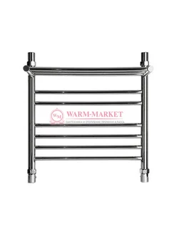 Bogema 4 (прямая) - водяной полотенцесушитель с полкой из нержавеющей стали