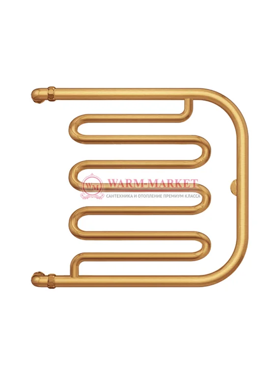Фокстрот-лиана - водяной полотенцесушитель, боковое подключение, цвет бронза