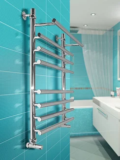 Sofia A - водяной полотенцесушитель с выдвинутыми вперед верхними перекладинами