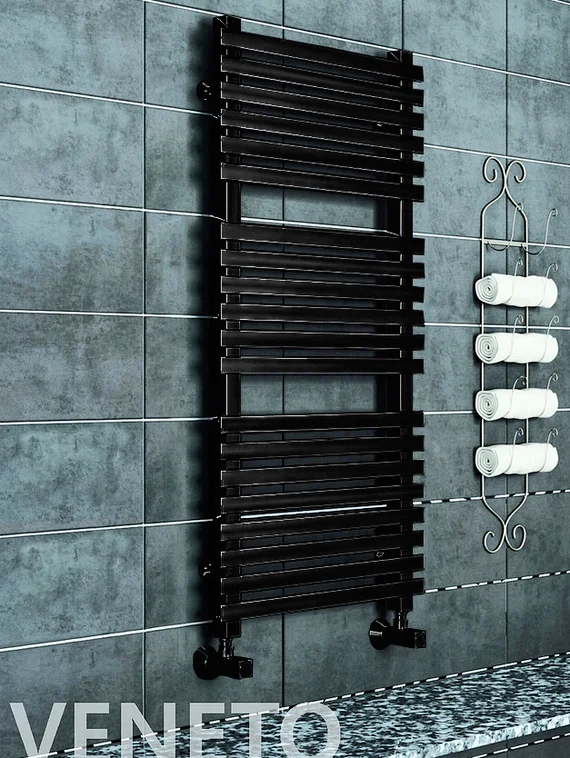 Veneto Black -  черный дизайн полотенцесушитель