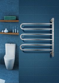 Поворотный электрический полотенцесушитель Energy U chrome G3 740x635x99 с малым энергопотреблением